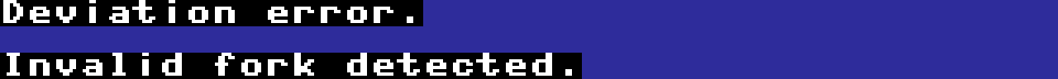 Invalid fork